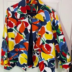 Ralph Lauren floral pattern blazer